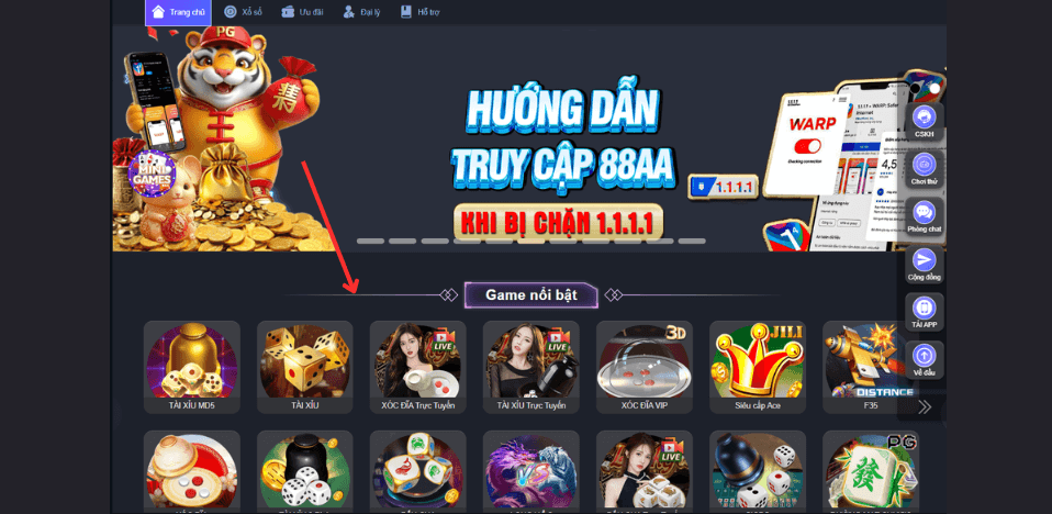 88aa thường xuyên cấp nhật cac trò chơi mới