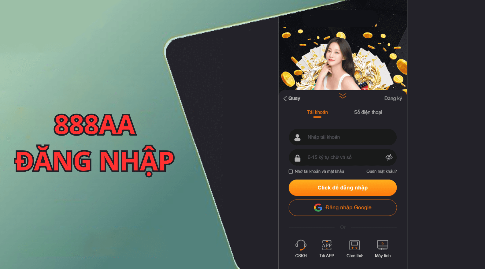 888AA đăng nhập