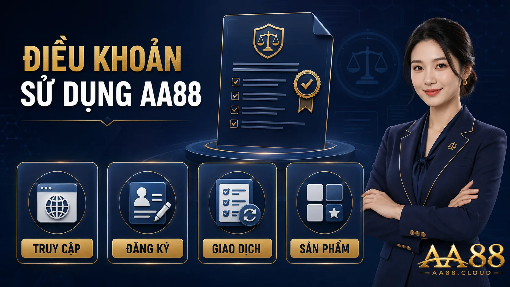 Điều khoản sử dụng AA88 tổng hợp các quy tắc cần biết trước khi truy cập, đăng ký, giao dịch hoặc tham gia sản phẩm trên aa-88.my