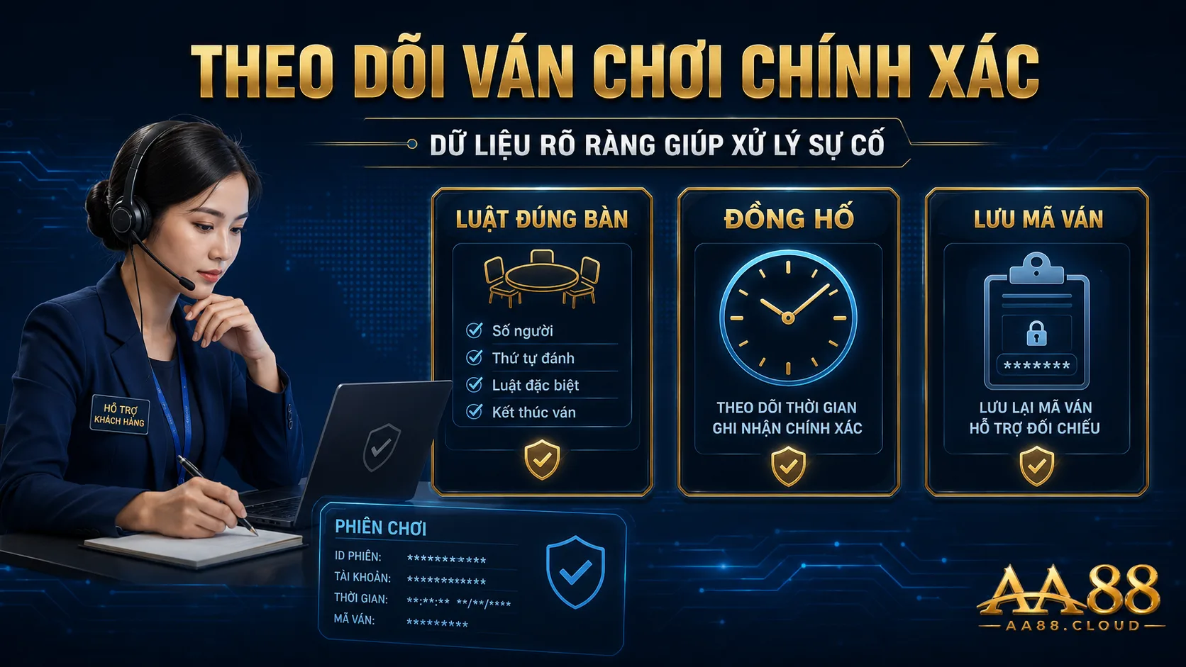 Đọc luật tại đúng bàn, theo dõi đồng hồ và lưu mã ván giúp người dùng xử lý sự cố chính xác hơn.